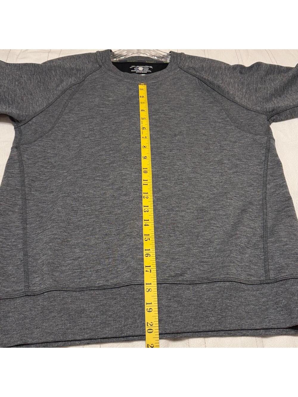 Brooks Run Happy Men's Charcoal Crewneck Running Top XS Long Sleeve Athletic - Picture 5 of 7